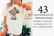 Floral Farmhouse Life Sublimation, an Illustration by Designworld (Thumbnail 6 of 6)