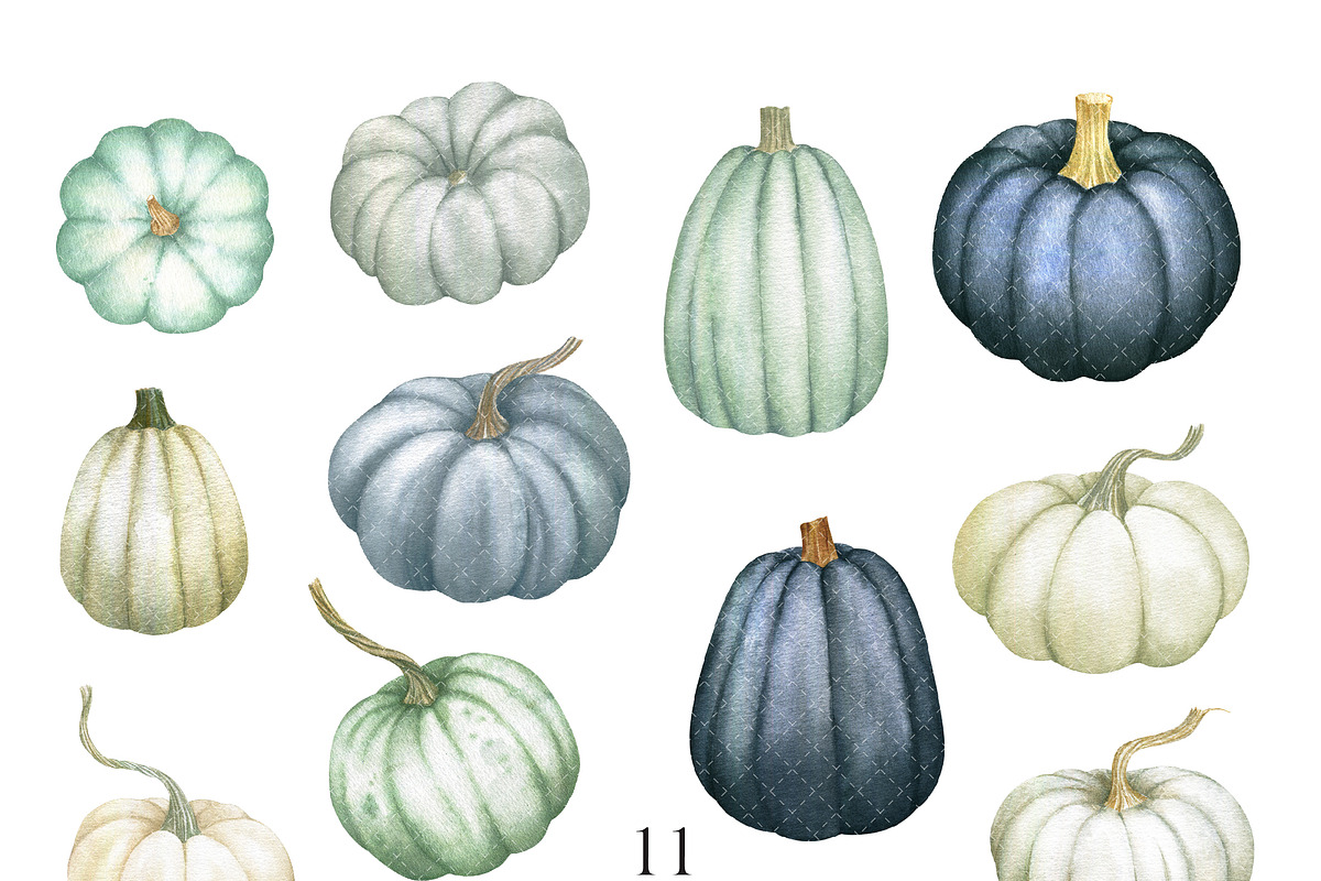 Dusty Pumpkin Watercolor Clipart, a Decorative Illustration by Watercolor Clipart (Photo 2 of 3)