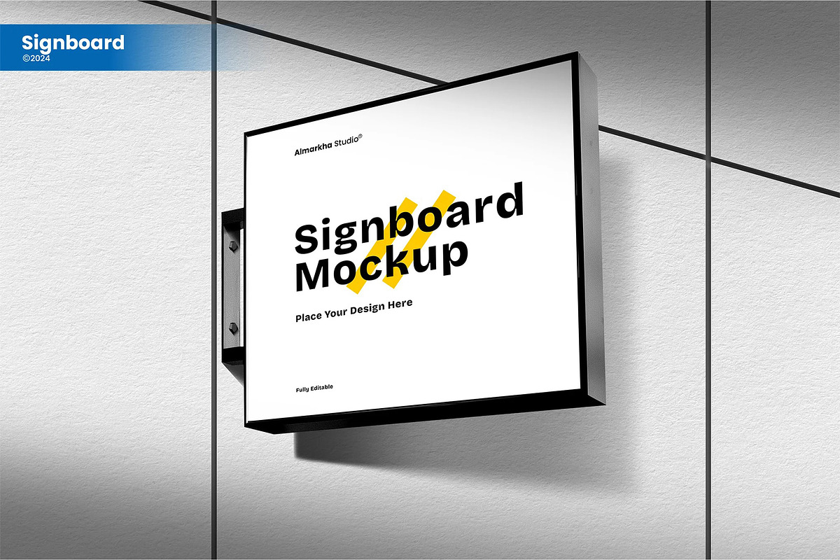 Signboard Mockup, an Advertising Mockup by SilverStudio778