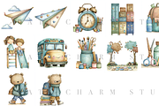 50 Back to School Clipart PNG, a Decorative Illustration by Pati Charm Studio (Thumbnail 3 of 8)