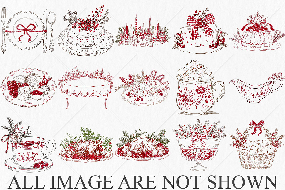Watercolor Cozy Christmas Clipart, a Seasonal Illustration by Canvas Craft (Photo 3 of 10)