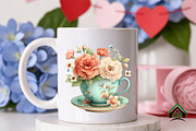 Mother’s Day Floral Teacup Clipart, an Illustration by Craft Nest (Thumbnail 8 of 12)