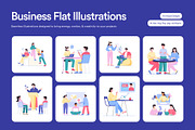 Business Flat Illustrations, a Finance Illustration by Brickclay (Thumbnail 1 of 12)