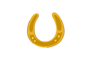 Engraving Horseshoe Cartoon Vector