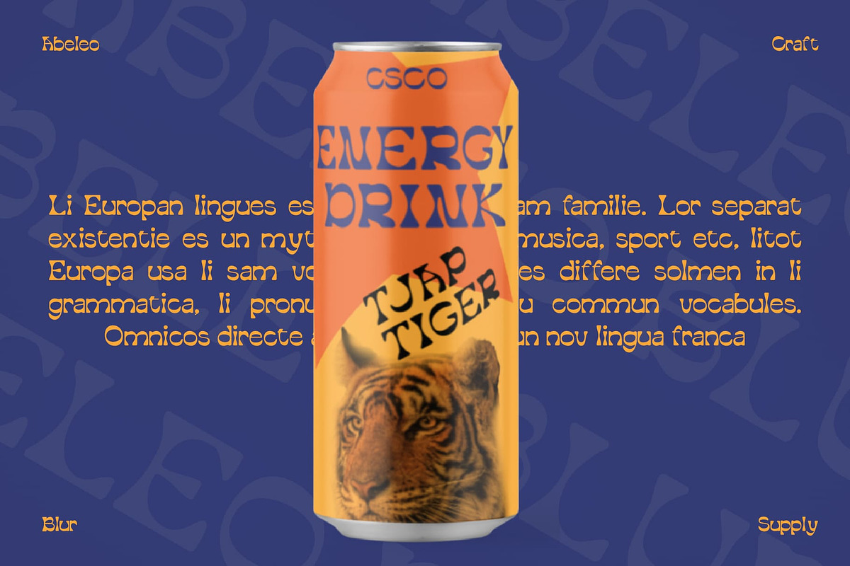 Abeleo Blur, a Sans Serif Font by Craft Supply Co. (Photo 5 of 8)