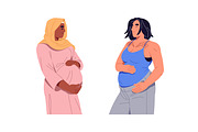 Pregnant women, moms with babies set, a Person Illustration by PaperTrident (Thumbnail 3 of 5)