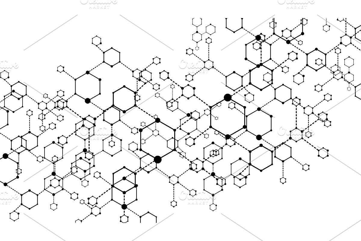 Molecular structure. Medicine, an Illustration by Things for designers