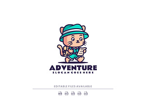 Adventure Cat Mascot Logo Design, a Branding & Logo Template by Artnivora.Std
