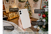 Phone Case in Hand Christmas Scene, a Product Mockup by MockupWizard (Thumbnail 2 of 5)
