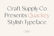 Quackey - Stylish Typeface, a Sans Serif Font by Craft Supply Co. (Thumbnail 1 of 8)