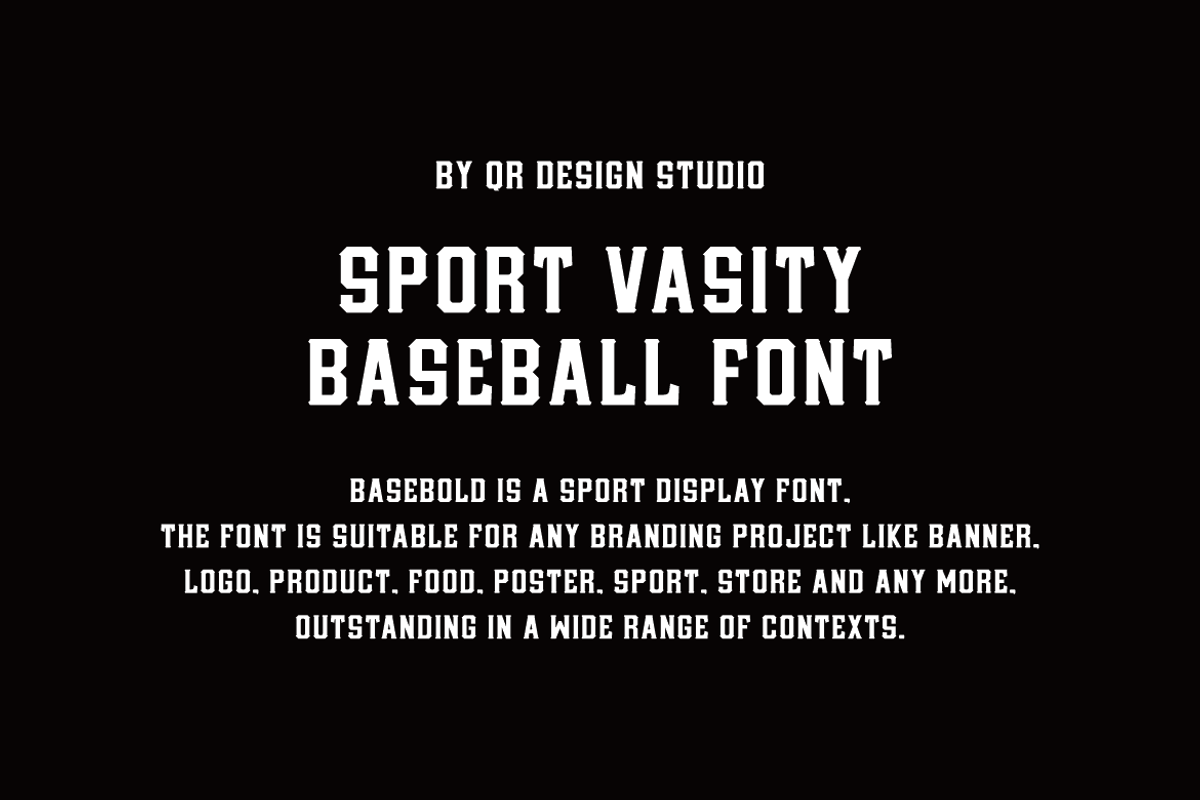 Basebold Sport Varsity Baseball Font, a Serif Font by QR Design Studio (Photo 3 of 7)