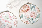 Watercolor peonies and butterflies, an Animal Illustration by Peace ART (Thumbnail 11 of 14)