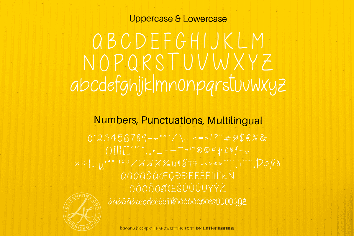 Banana Moonpie Kids Handwriting Font, a Handwritten Font by Letterhanna Studio (Photo 9 of 14)