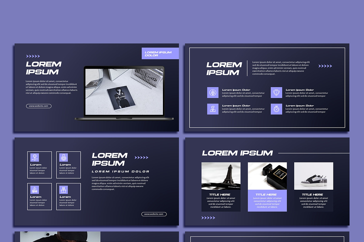 Dark Purple Powerpoint Template, a Presentation Template by SKY CREATION (Photo 4 of 6)