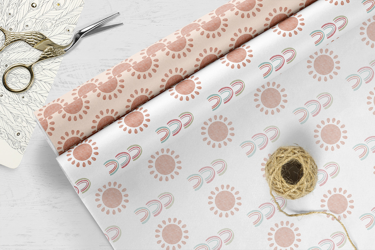 Hand-Drawn Boho Rainbow Patterns Set, a Pattern Graphic by Oksana Dovhopol Art (Photo 15 of 32)