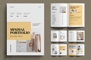 Modern Minimal Portfolio Booklet, a Brochure Template by MightyDesign