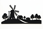 Dutch Windmill Field Set, an Illustration by Creativeshirt (Thumbnail 2 of 10)