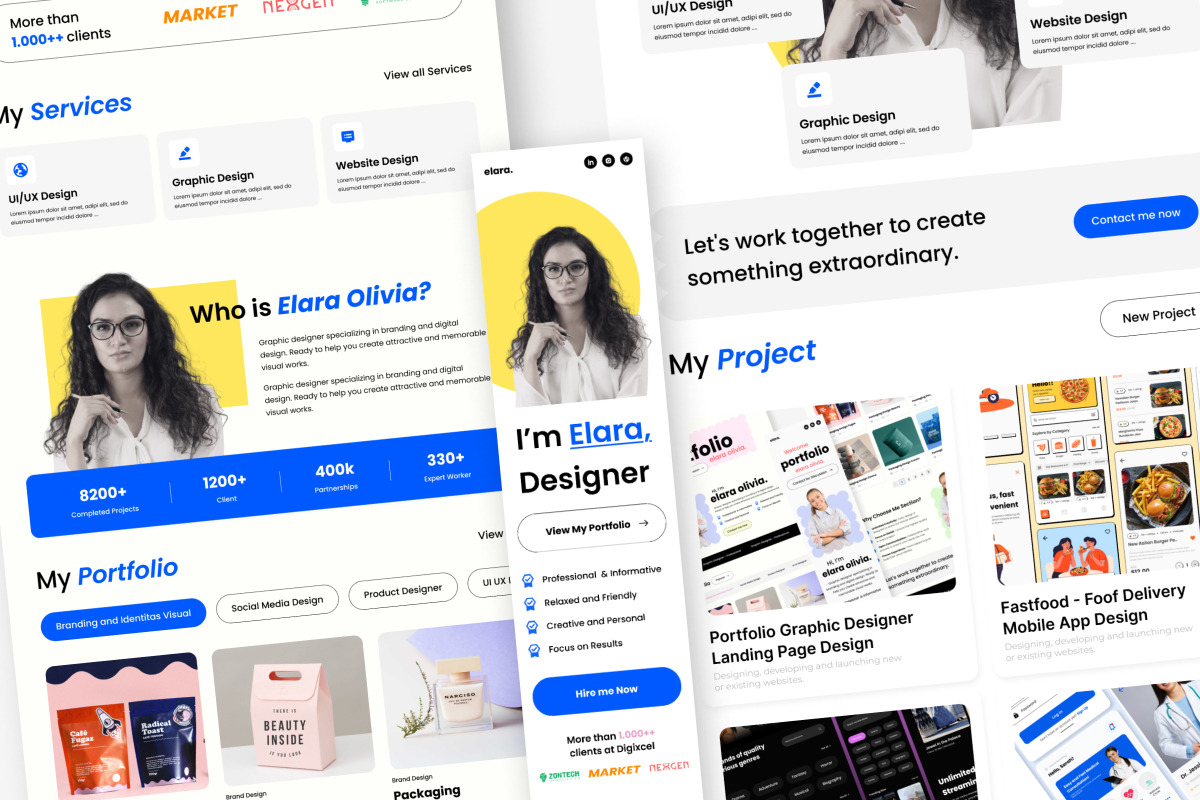 Portfolio Landing Page for Designer, a Landing Page Template by twinstd (Photo 3 of 5)