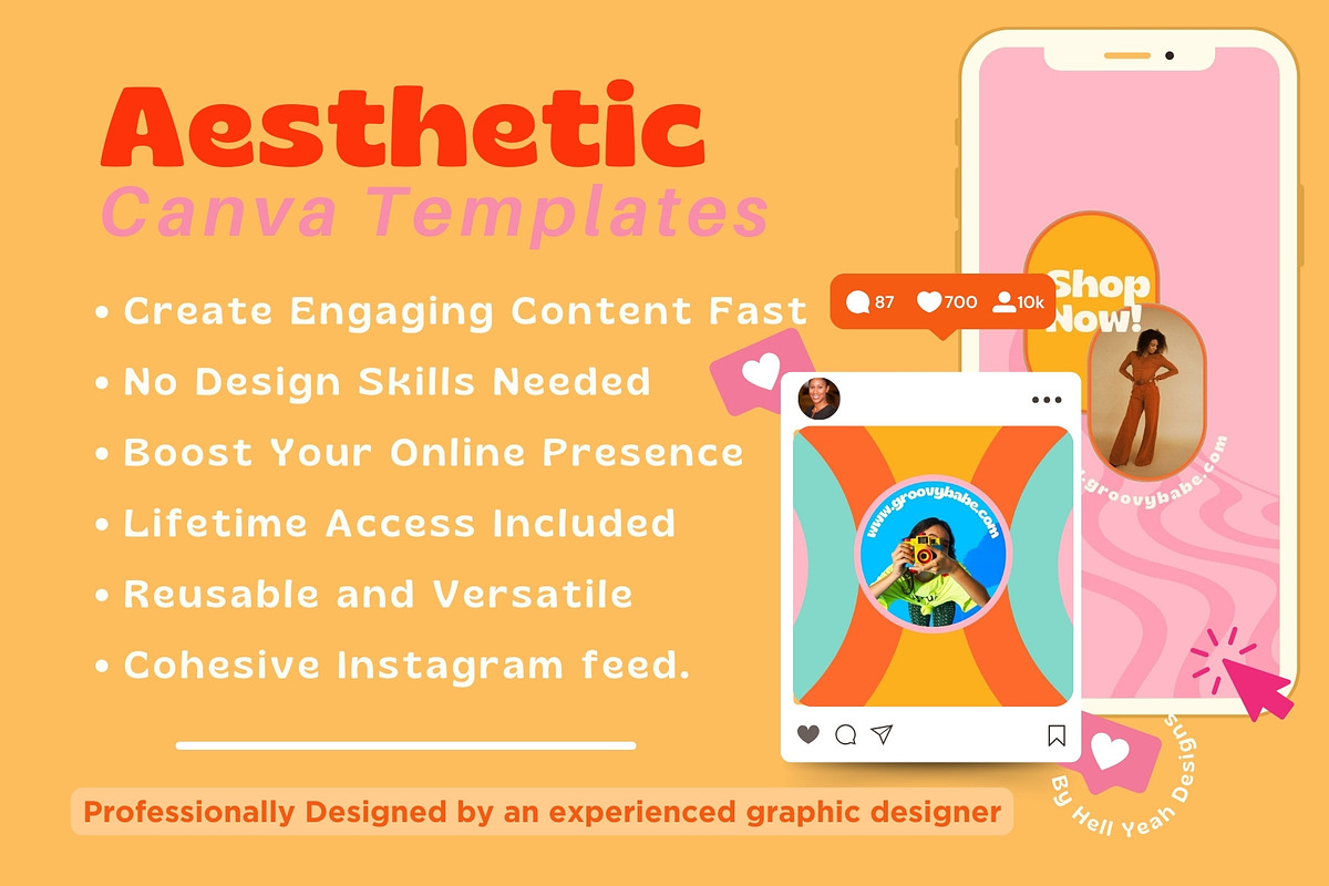 Bold Retro Instagram Reel Templates, a Social Media Template by Hell Yeah Designs (Photo 2 of 6)