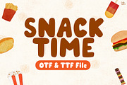 Snack Time | Chubby Handwriting font, a Handwritten Font by LivelyAutumn11.11 (Thumbnail 1 of 5)