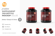 Protein Powder Container Mockup, a Packaging Mockup by Adstart (Thumbnail 1 of 8)