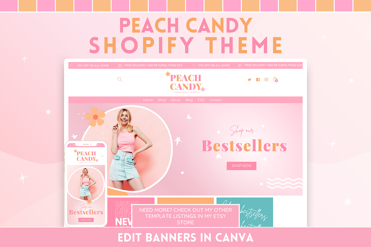 Cute Shop Banner Templates, a Shopify Template by SunshineStudioBoutique (Photo 9 of 9)