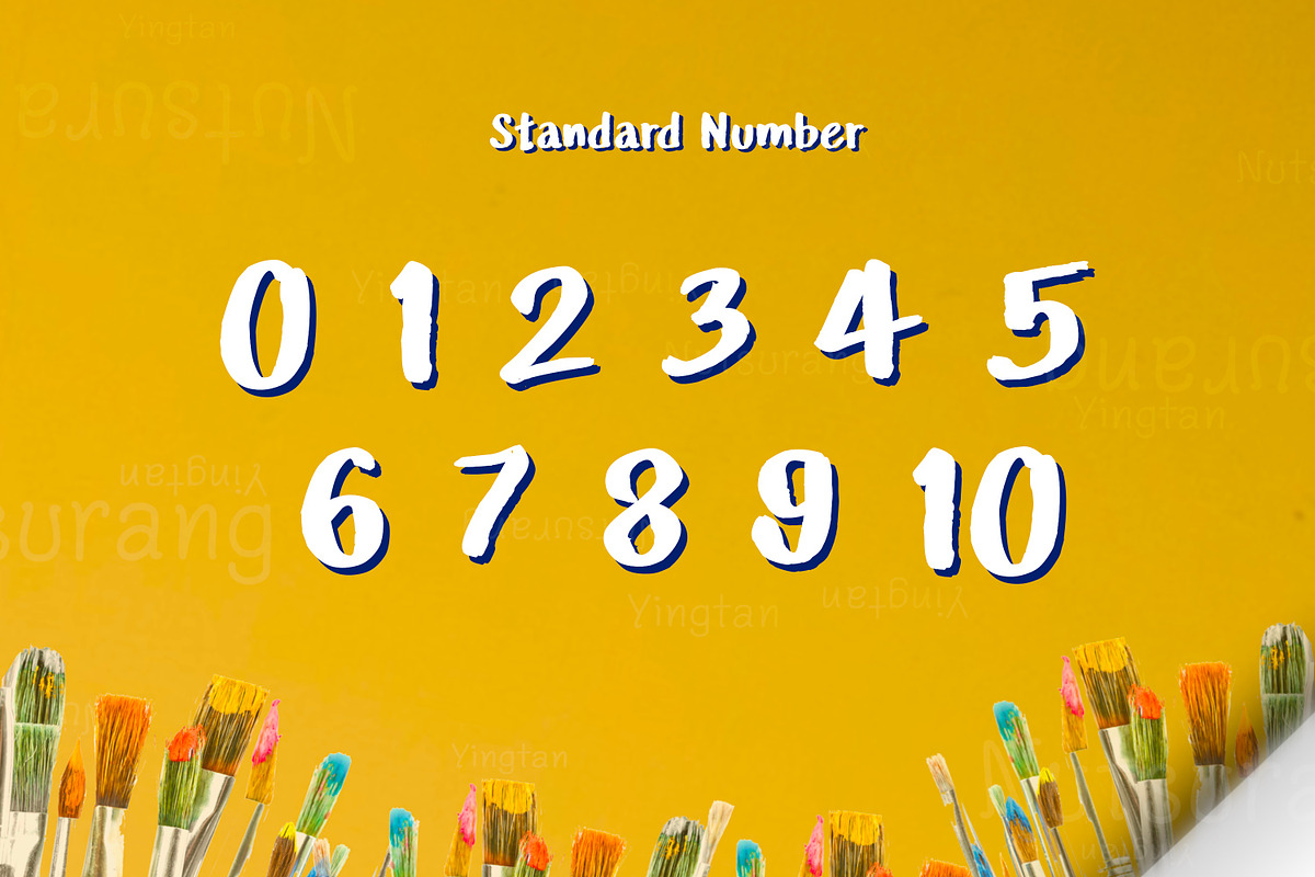 Painting Font, a Handwritten Font by N Nakorn Creative (Photo 6 of 9)