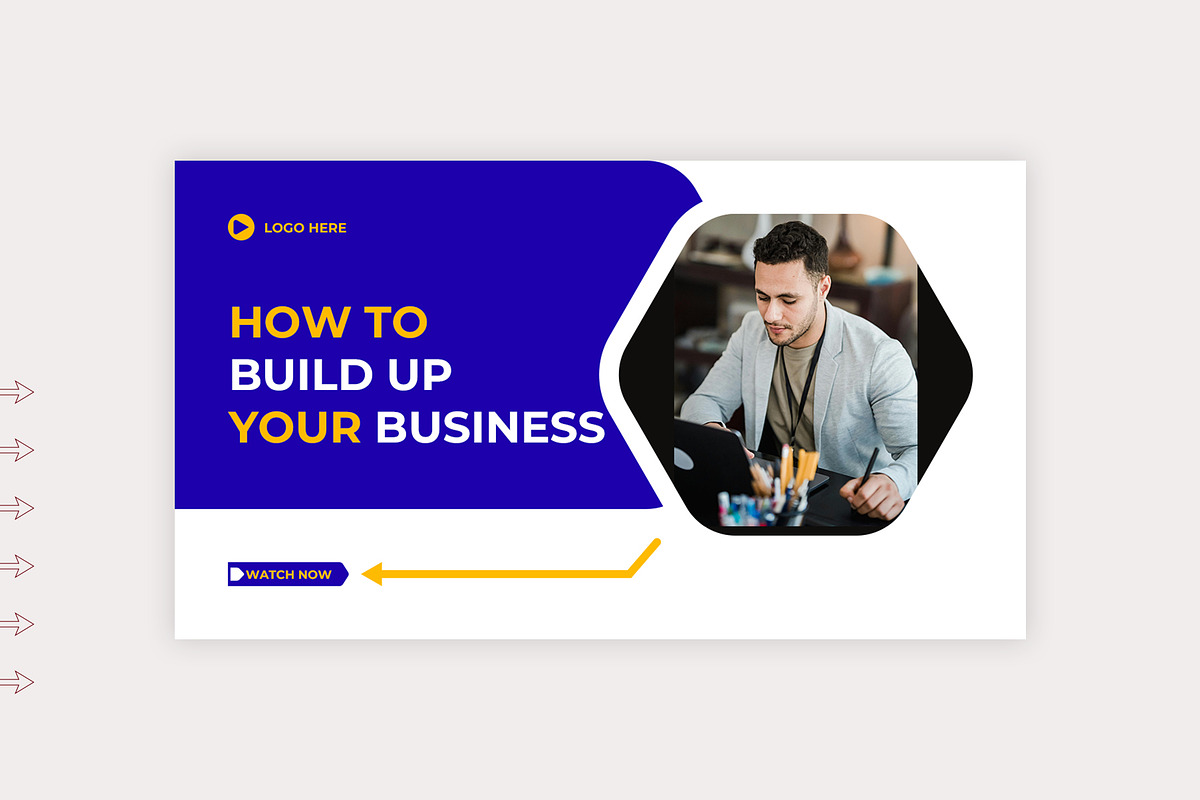 Business YouTube Thumbnail in PSD, a Social Media Template by Lakhan1998 (Photo 4 of 5)