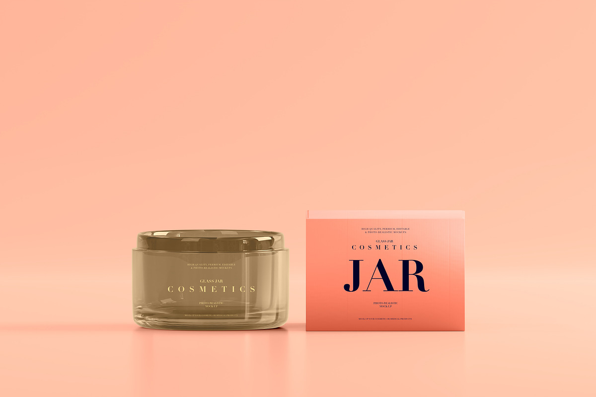 Cosmetic Glass Jar Mockups Set, a Product Mockup by Zumrod (Photo 9 of 10)