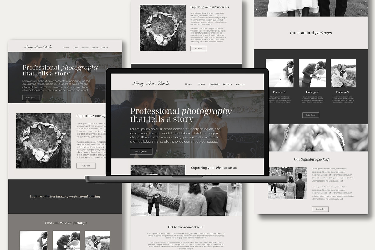 Wix Wedding & Photography Website, a Wix Template by Sky Dore Design (Photo 3 of 11)