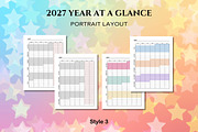 2027 Yearly at a Glance - Canva, a Templates & Theme by Adalin Shop (Thumbnail 9 of 12)