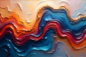 Abstract fluid art with metallic col, a Photo by LOGOCREATIVE