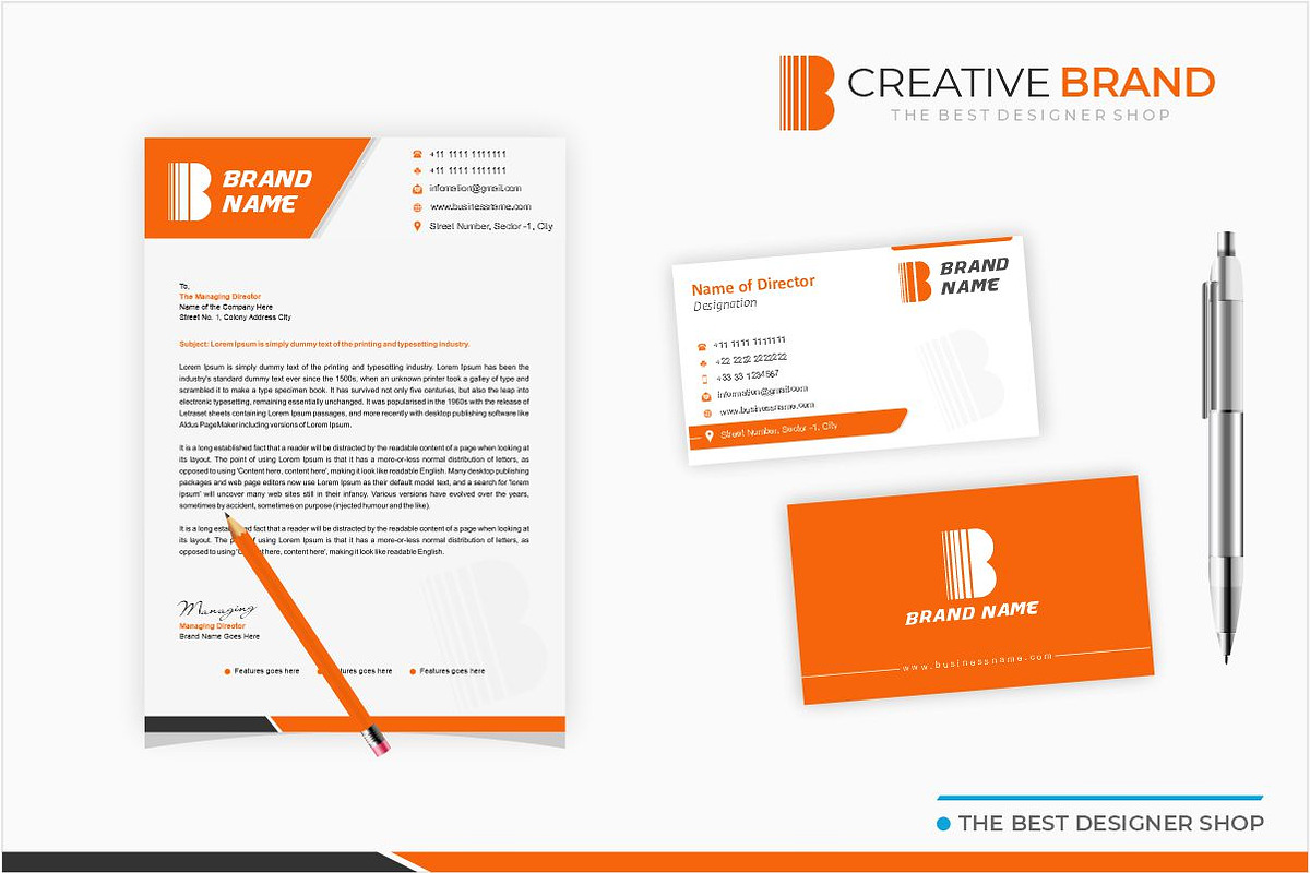 Stationery Design Template, a Stationery Template by Designs Basket (Photo 6 of 13)