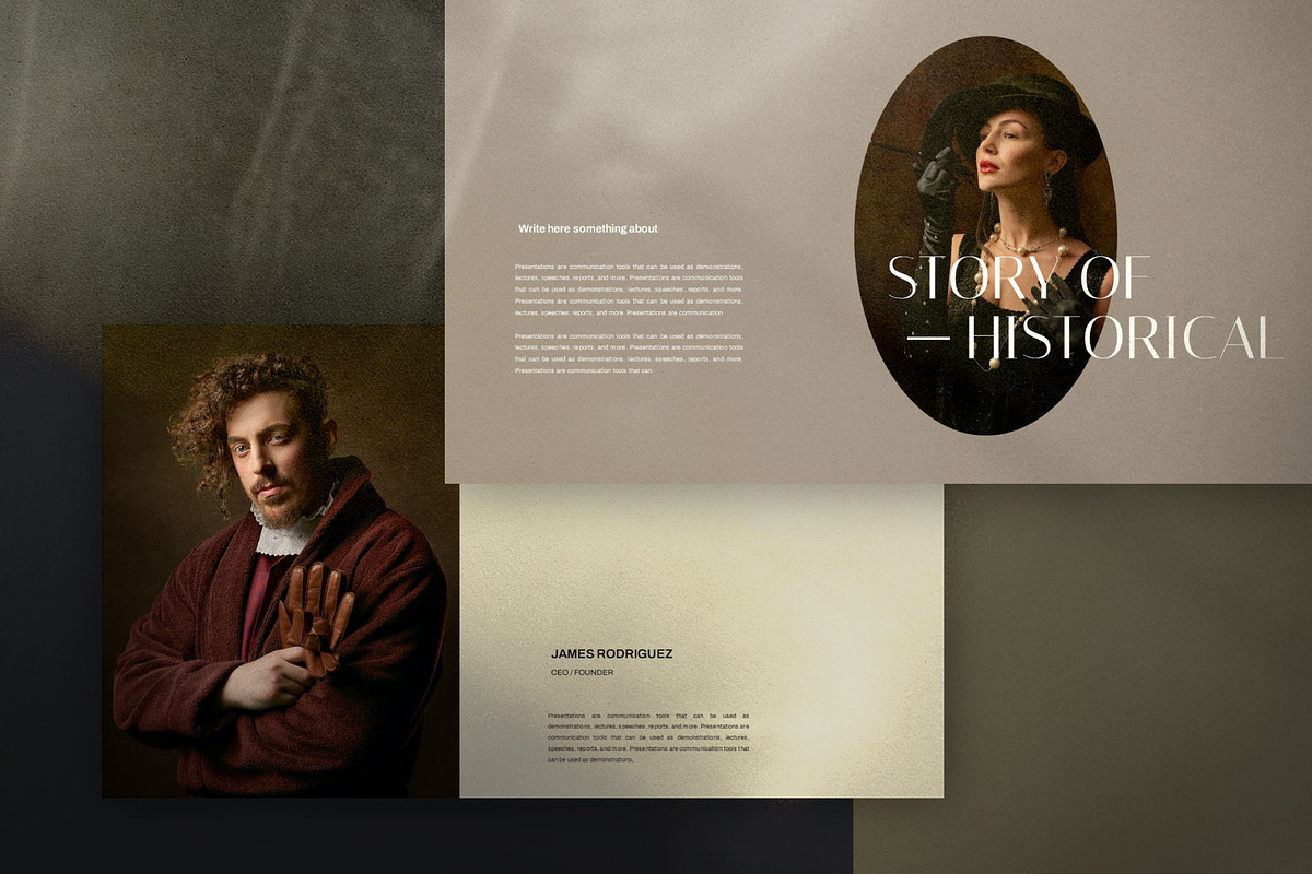 Historical Brand Google Slides, a Presentation Template by Dirtytemp Studio (Photo 5 of 10)