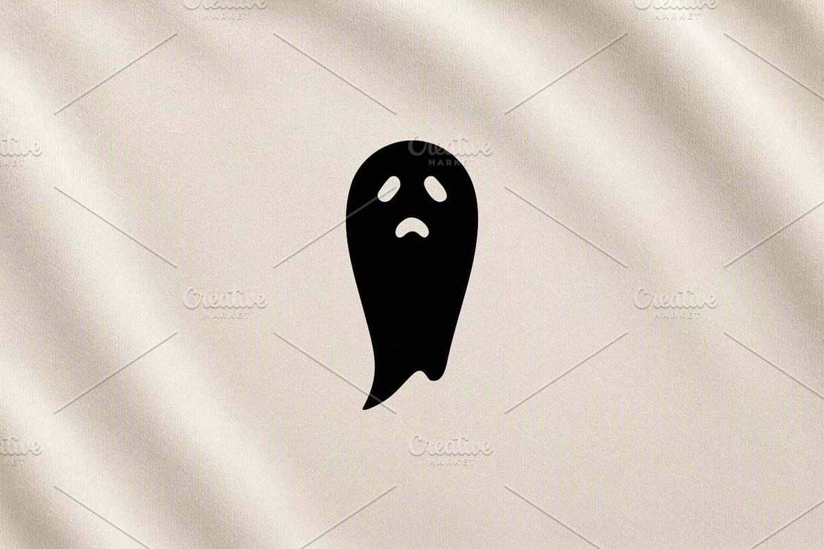 Sad Ghost Silhouette Vector, an Object Illustration by Vectorium Studio (Photo 3 of 4)