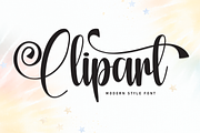 Clipart | Script Font, a Handwritten Font by Scratchones (Thumbnail 1 of 9)