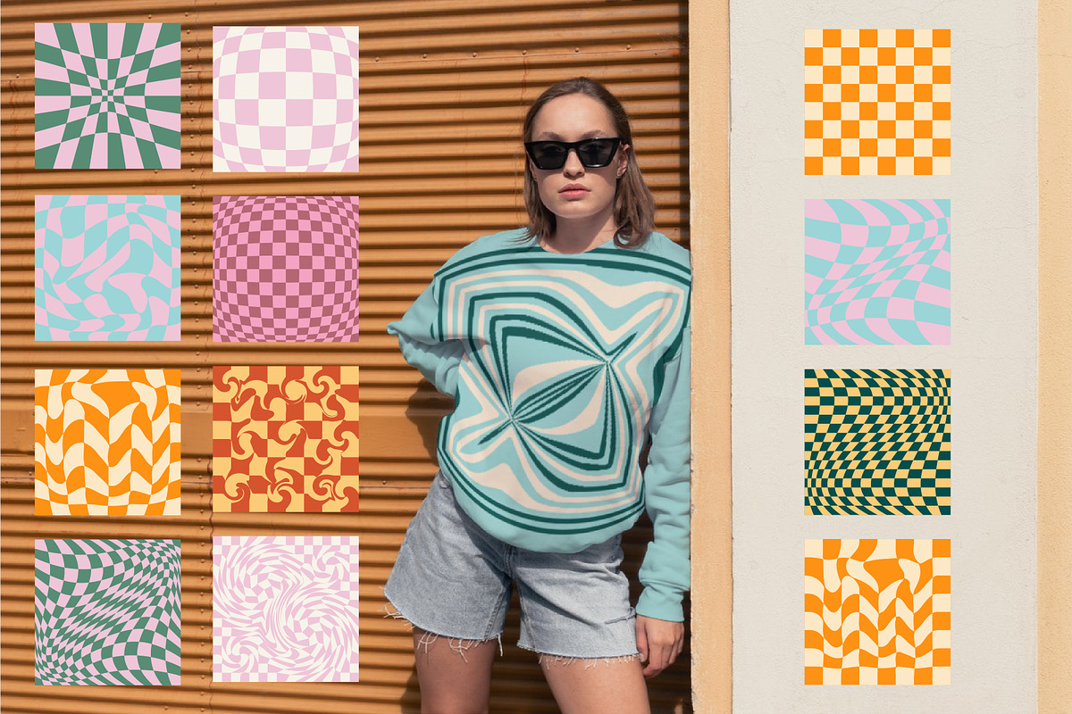 Groovy Trippy Grid Patterns, a Pattern Graphic by Michiru13 (Photo 7 of 23)