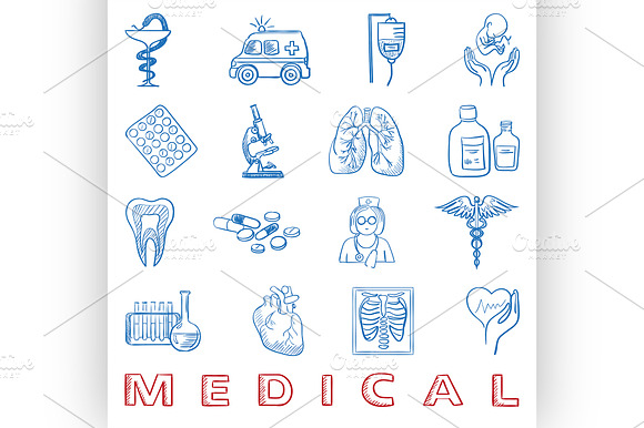 Hand Draw Doodle Health Care And Me