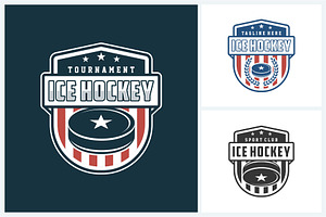 Ice Hockey Logo Design Template, a Branding & Logo Template by jundio studio