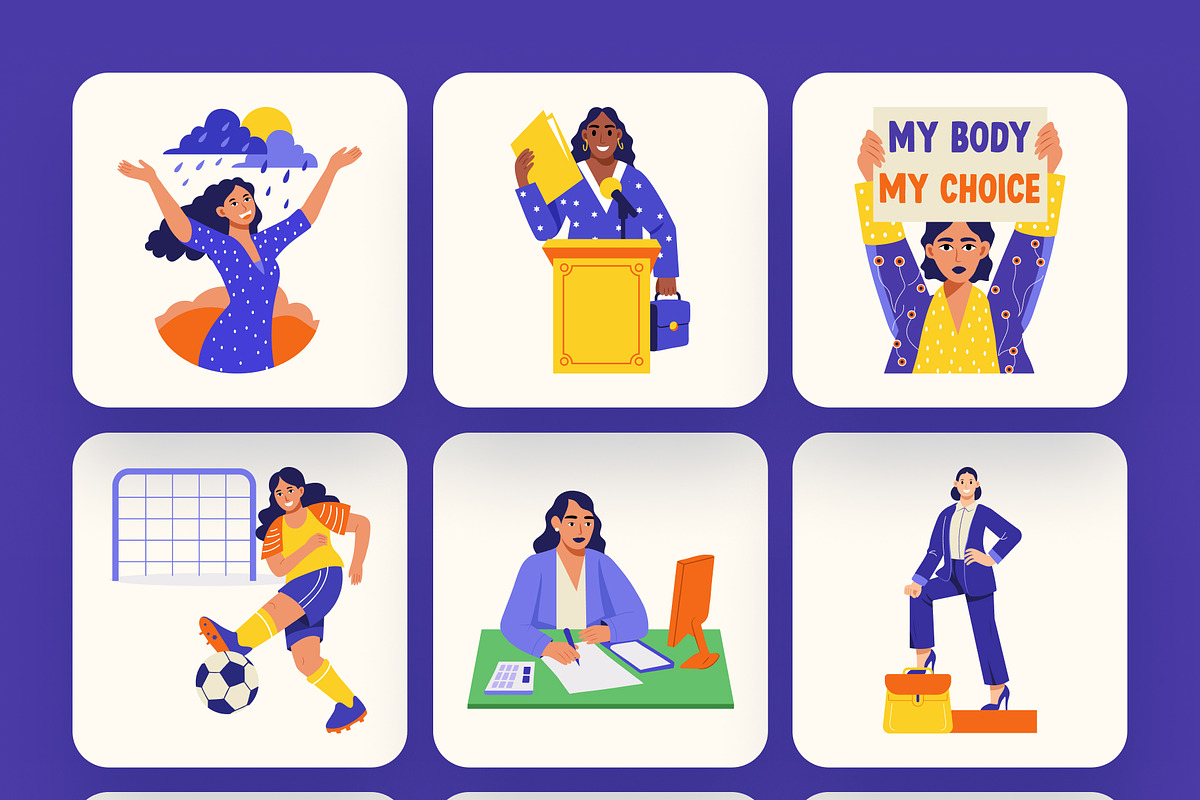 Feminist Icons Illustration, a Person Illustration by Creative Stall (Photo 7 of 10)