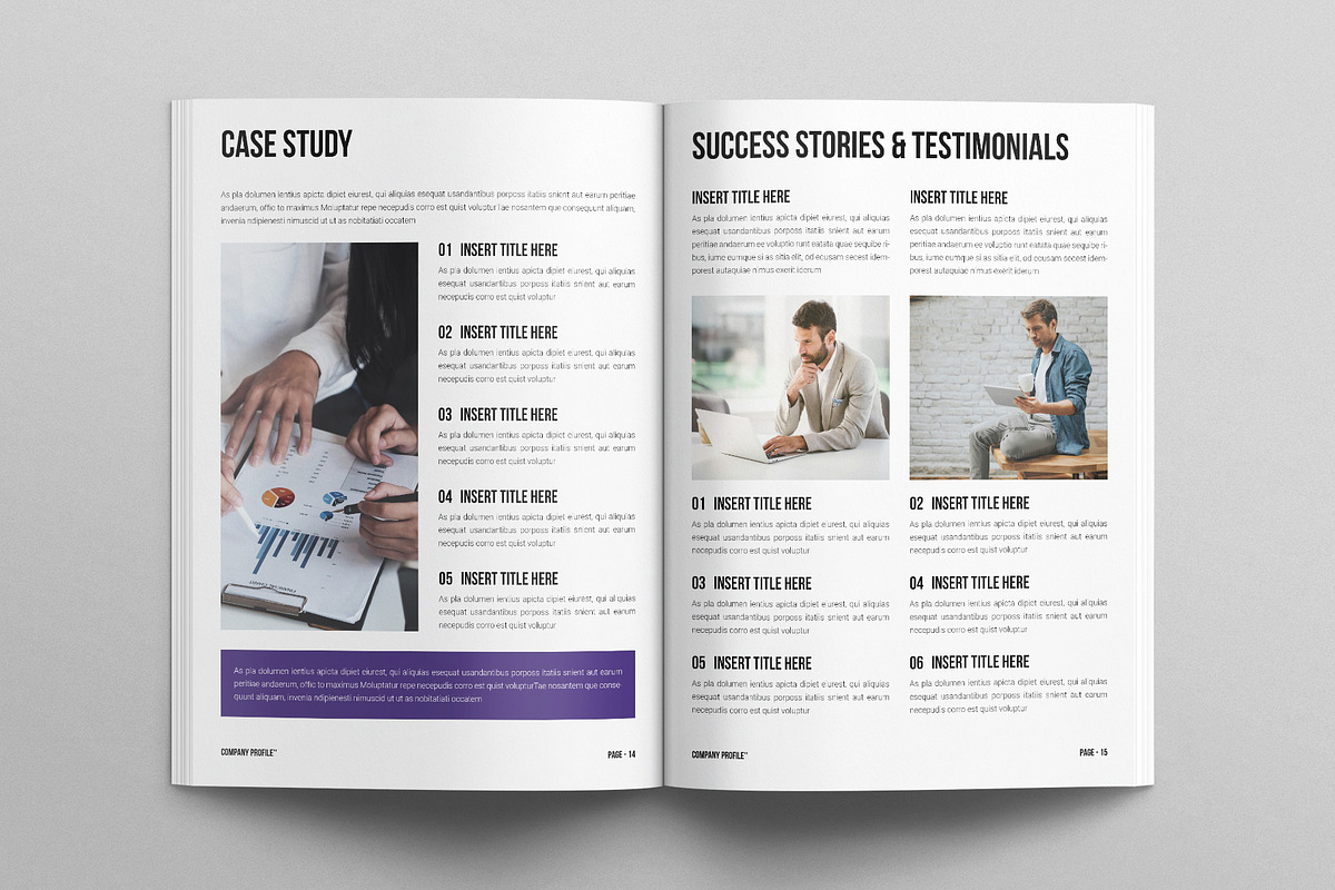 Company Profile Template, a Brochure Template by E-Type