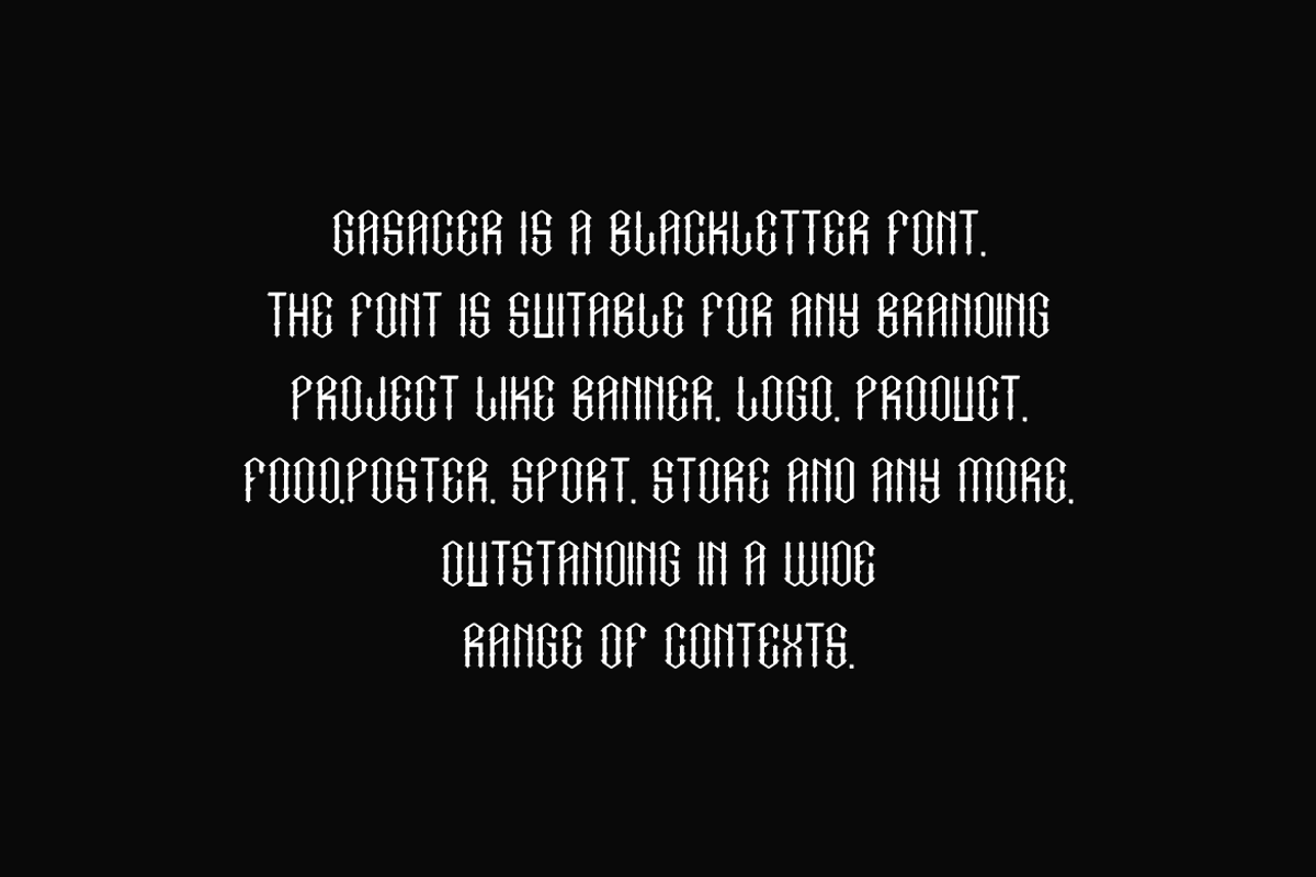 Gasacer - Medieval Blackletter Font, a Blackletter Font by QR Design Studio (Photo 5 of 7)