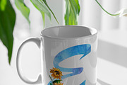 Floral font. Sunflower, a Sans Serif Font by ElliaArt (Thumbnail 3 of 8)