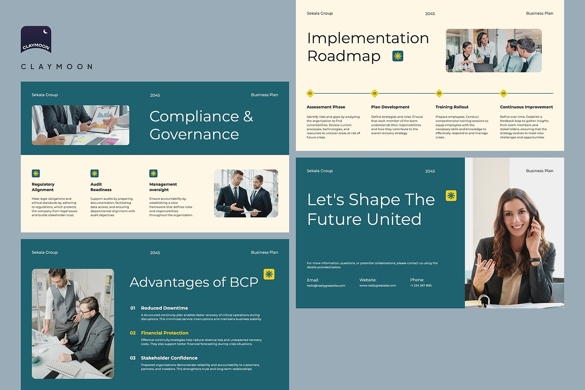 Business Continuity Strategy, a Presentation Template by Claymoon Lab (Photo 5 of 6)