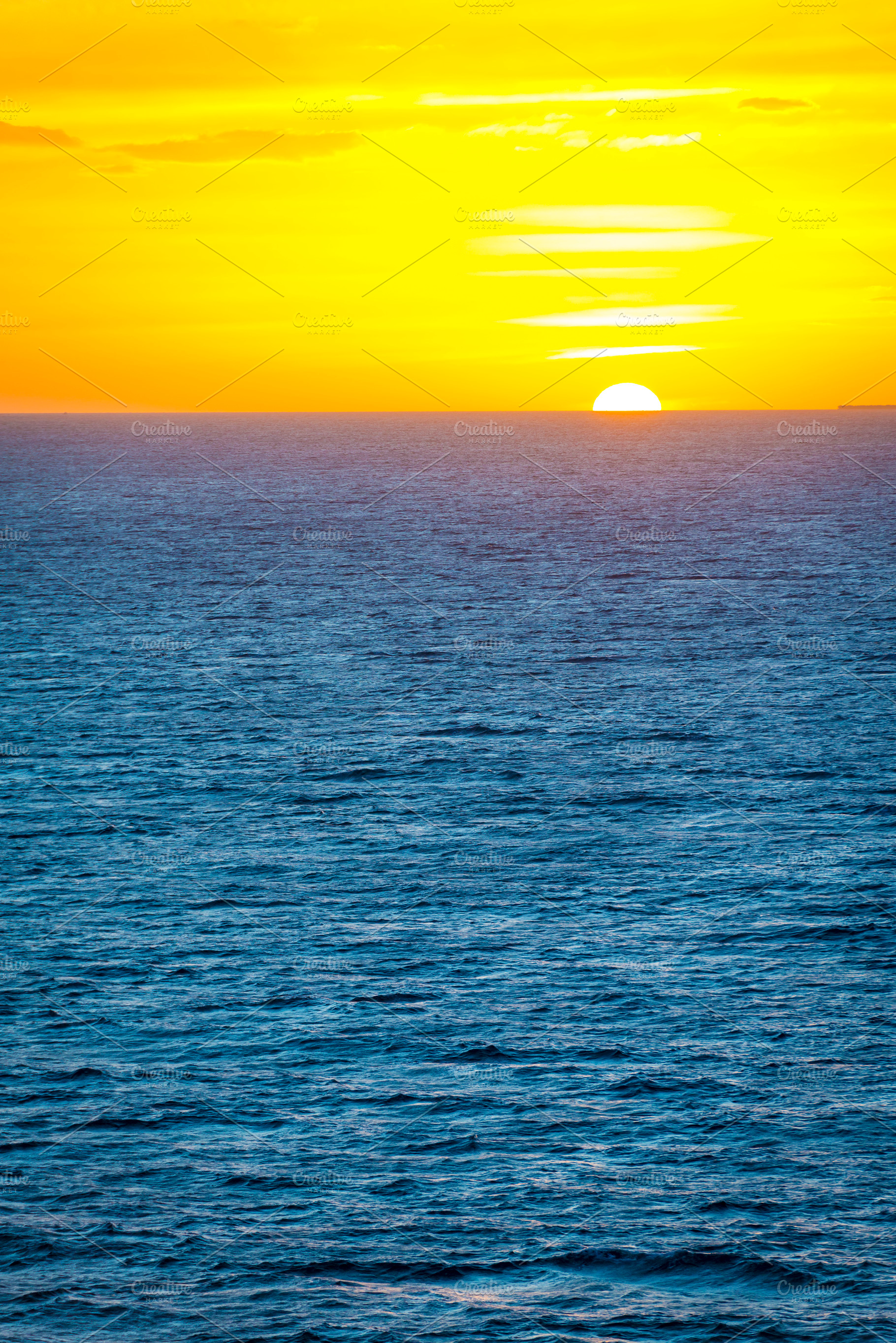 Sunset At Sea, a Nature Photo by THP Creative