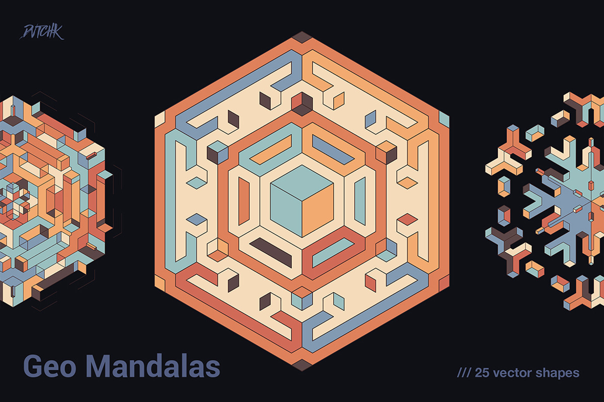 Geometric Mandalas, a Graphic by dvtchk (Photo 2 of 9)