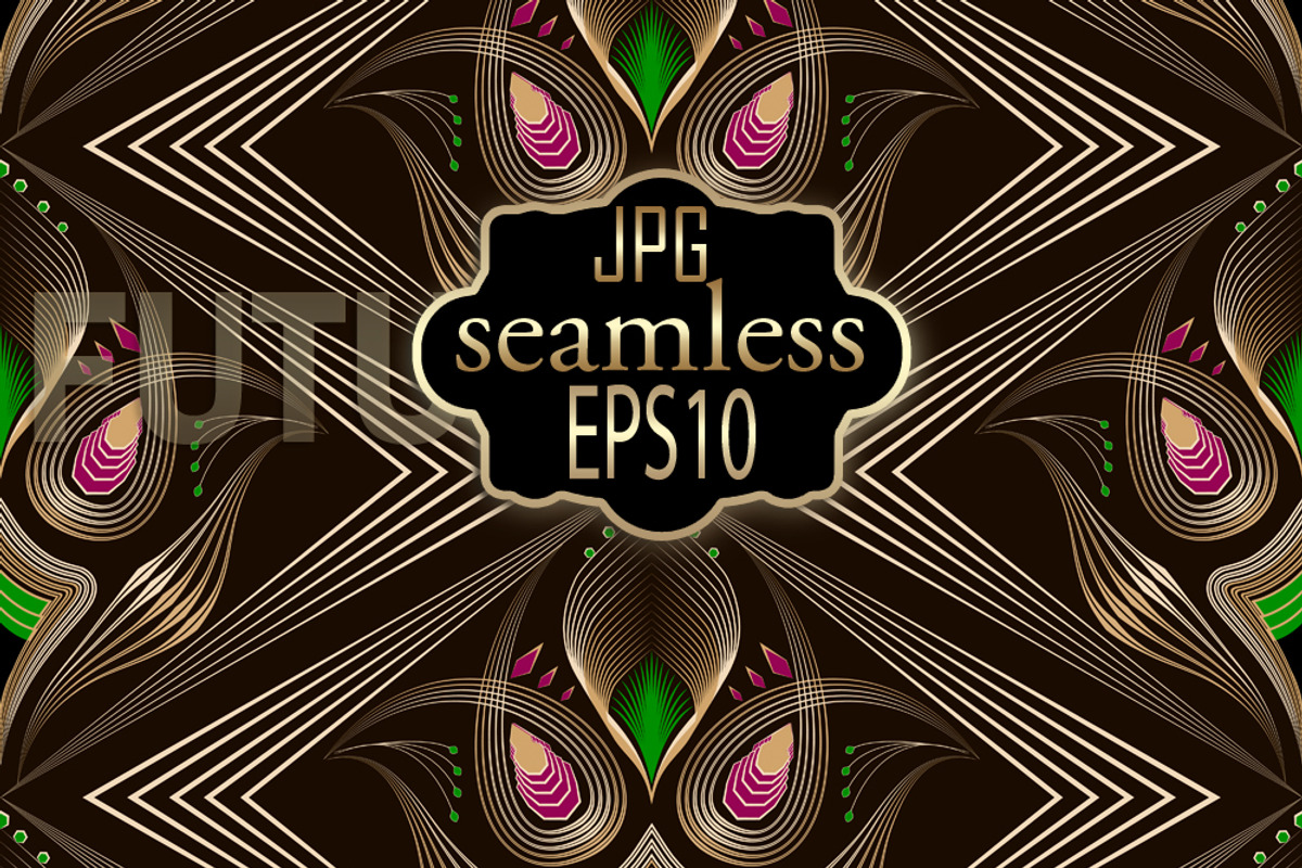 Seamless art deco modern pattern, a Pattern Graphic by Futurel (Photo 1 of 3)