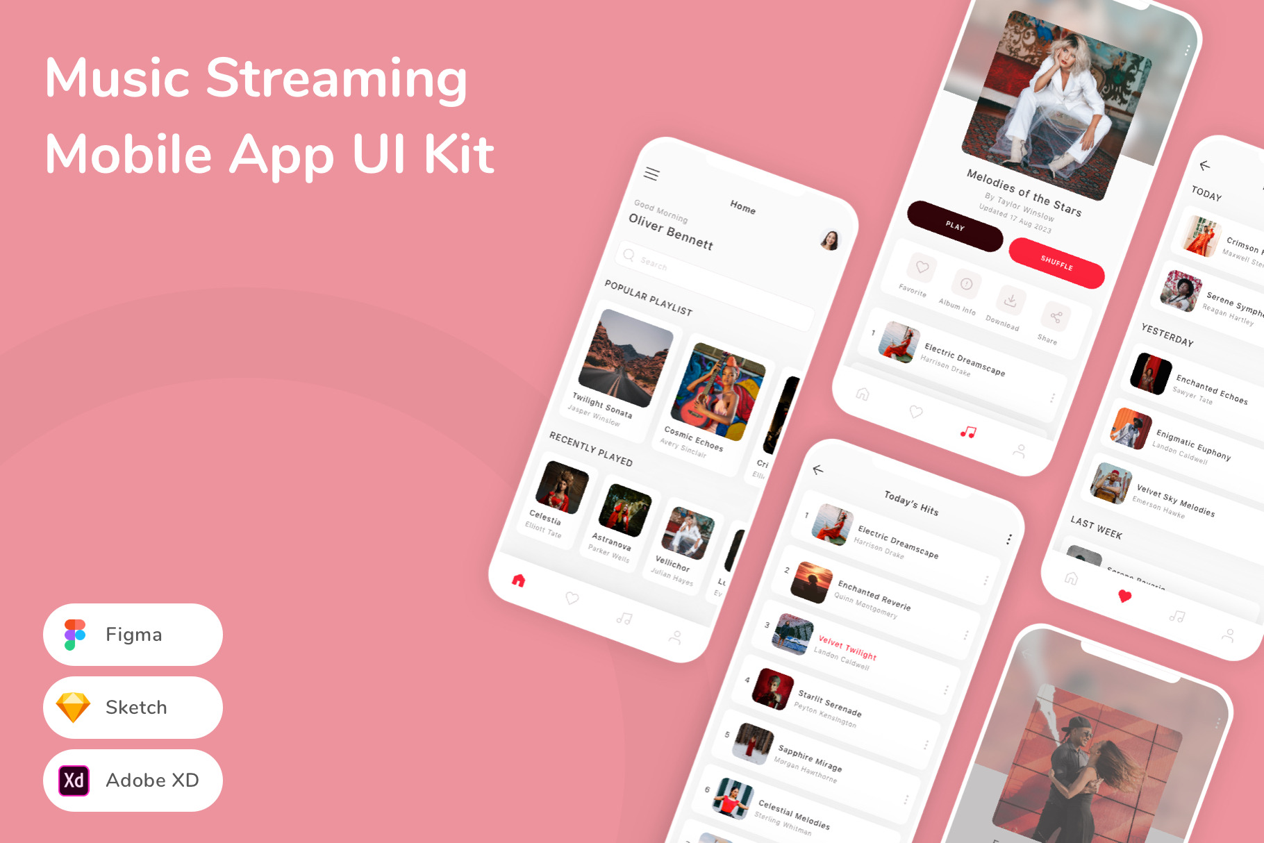 Music Streaming Mobile App UI Kit, an UI Kit Template by Betush
