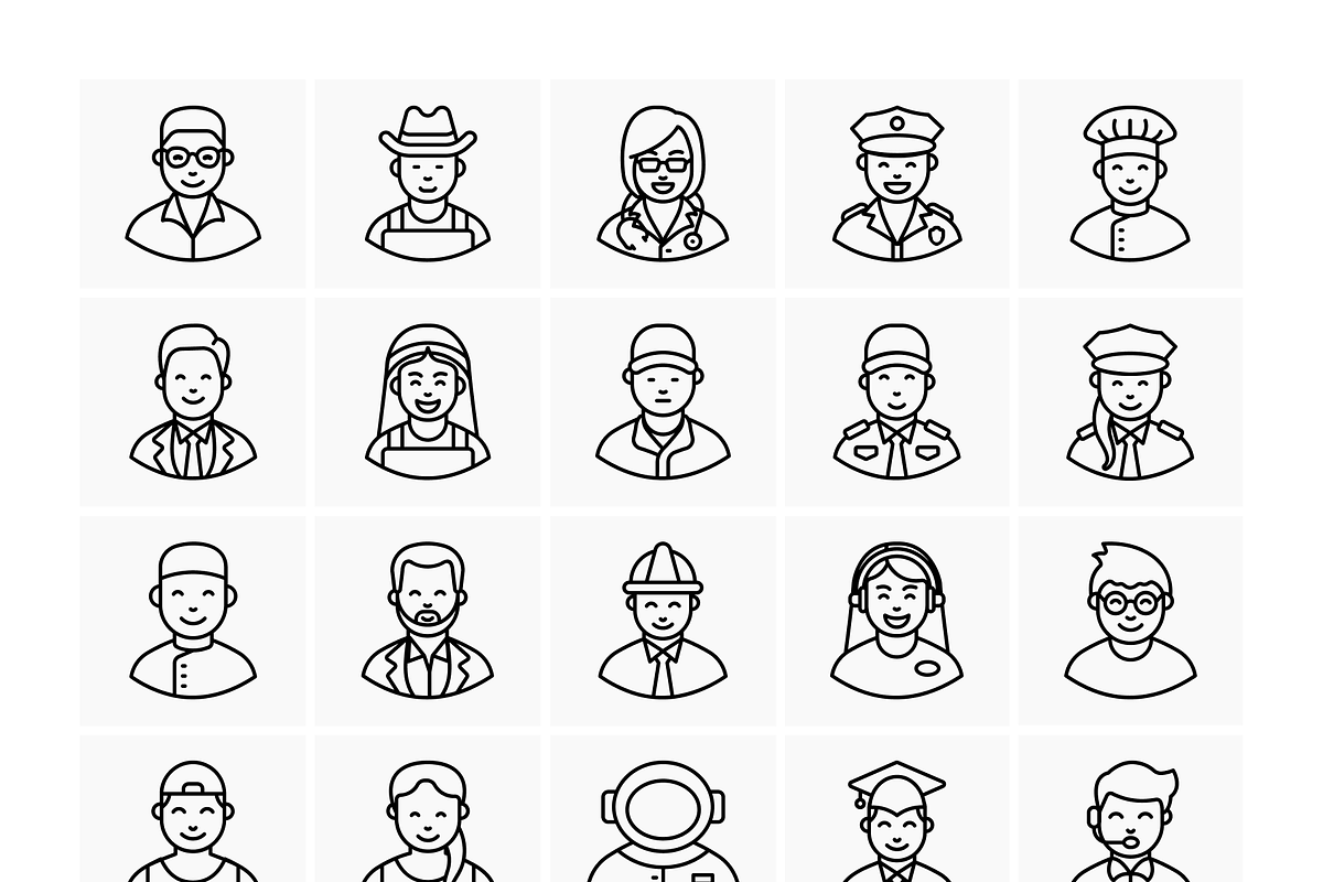Flat Professional Avatars, a Duotone Icon by Brickclay (Photo 9 of 10)