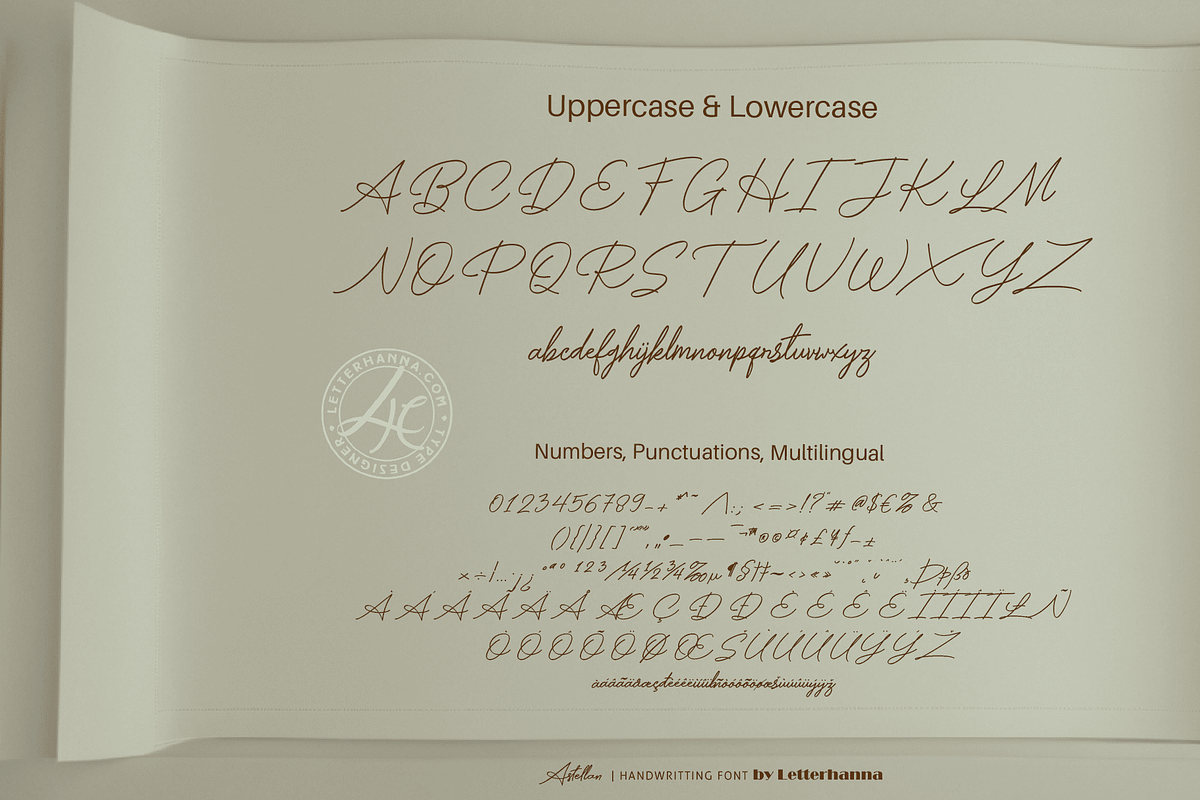Astellan Font, a Handwritten Font by Letterhanna Studio (Photo 6 of 25)